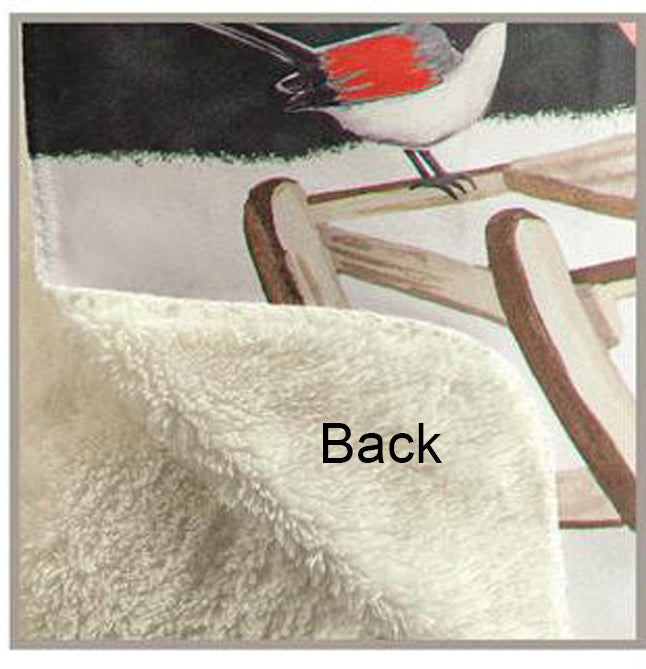 Winter Pine Sherpa Fleece Throw by Nicole Tamarin©