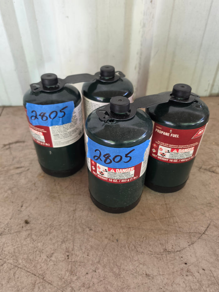 4-Piece Lot of 16 oz Propane Canisters