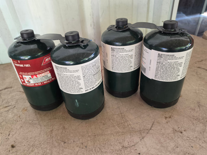 4-Piece Lot of 16 oz Propane Canisters