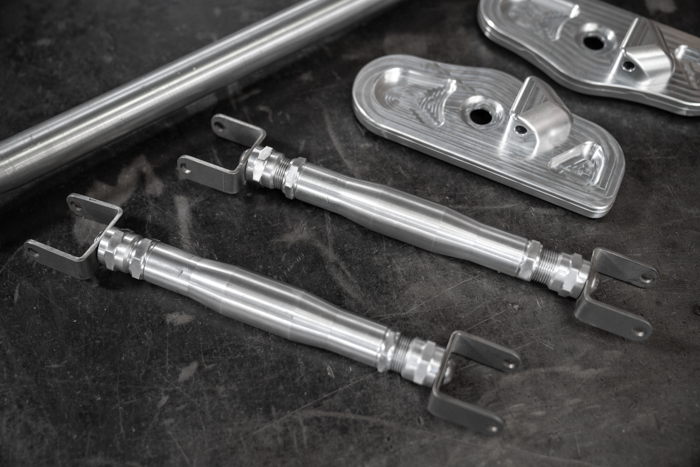 4-Point Support Bracing for LTW Rear Strut Bar - E36, E46, E82, E9X-Strut Bars-grip-drift-Raw Aluminum-E36-Garagistic-bmw