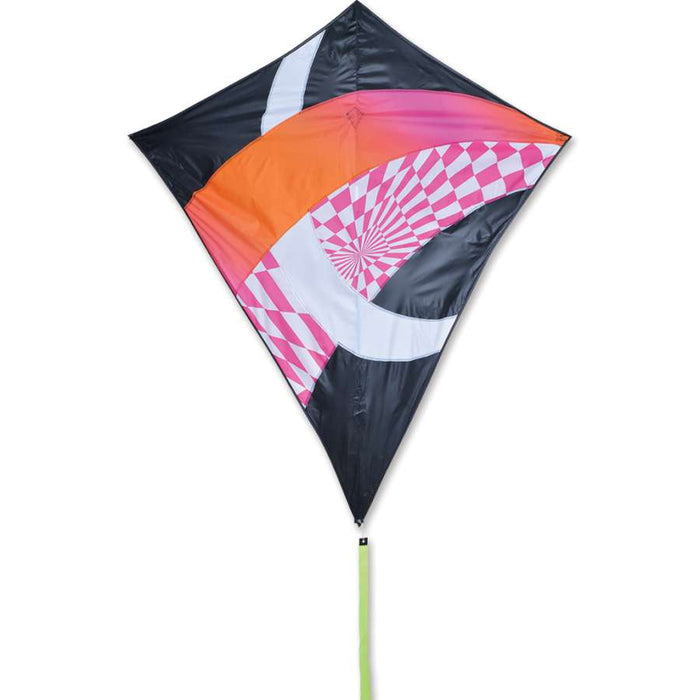 52 in. Travel Diamond Kite - Hot Tronic