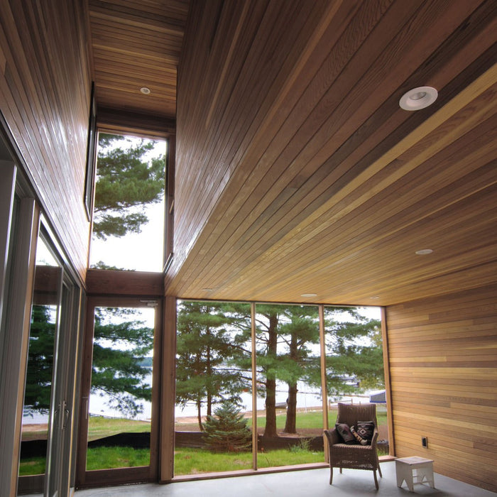 5/4x4 Western Red Cedar 45° V-Groove - Clear Vertical Grain (CVG) - S4S/KD - Advantage Lumber