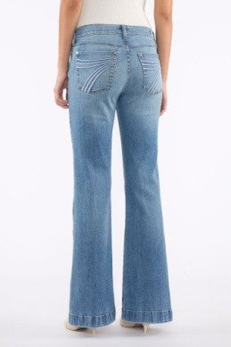 Blue jeans on a white background