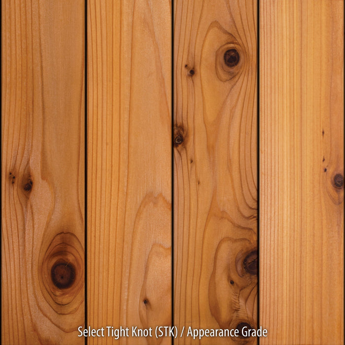 5/4x6 Western Red Cedar Rainscreen - Select Knotty (STK) Appearance Grade S4SEE - Advantage Lumber