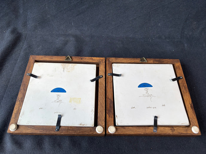 De Porceleyne Fles Wood Framed Delft Tiles (A)
