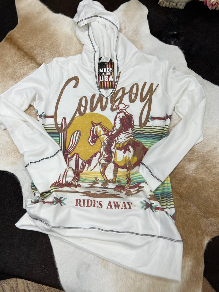 Cowboy Rides Away  Hoodie