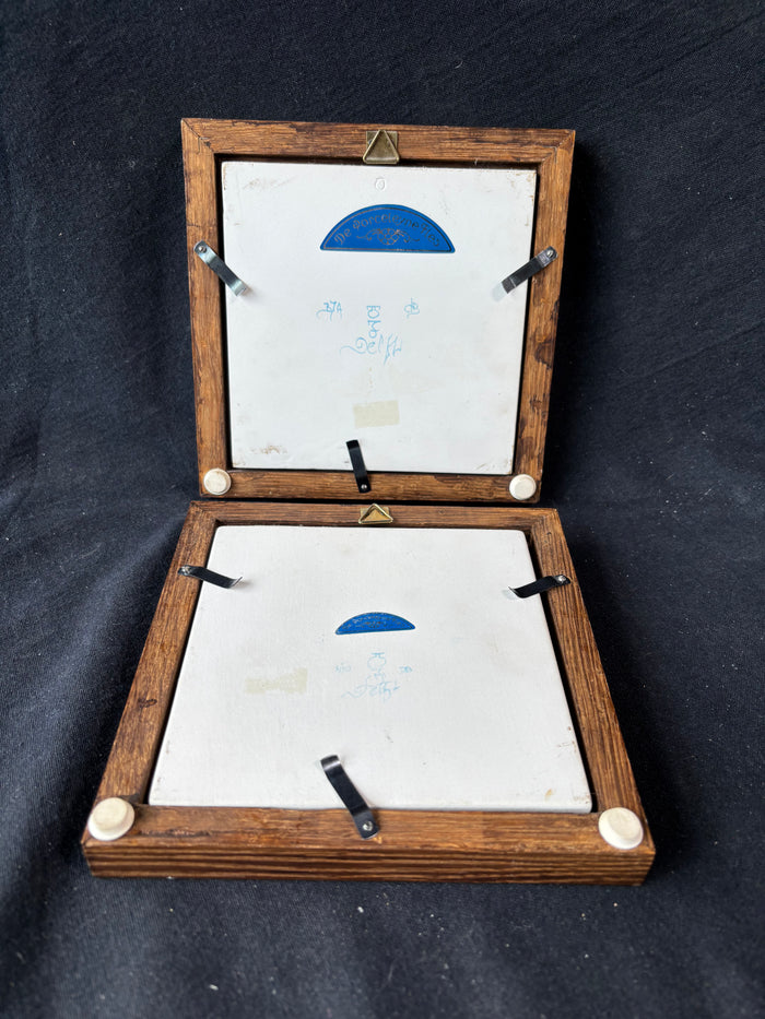 De Porceleyne Fles Wood Framed Delft Tiles (C)