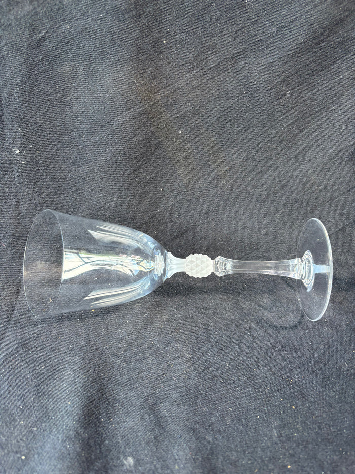 Pair Of Danbury Mint Crystal Hospitality Pineapple Stem Wine Glasses