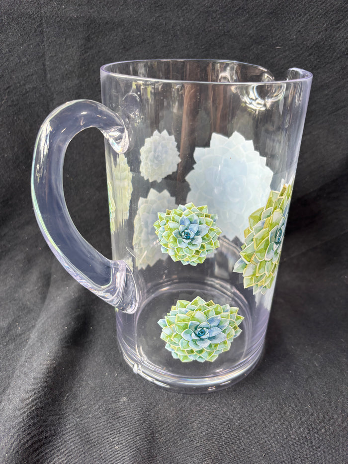 Plastic Floral Pitcher