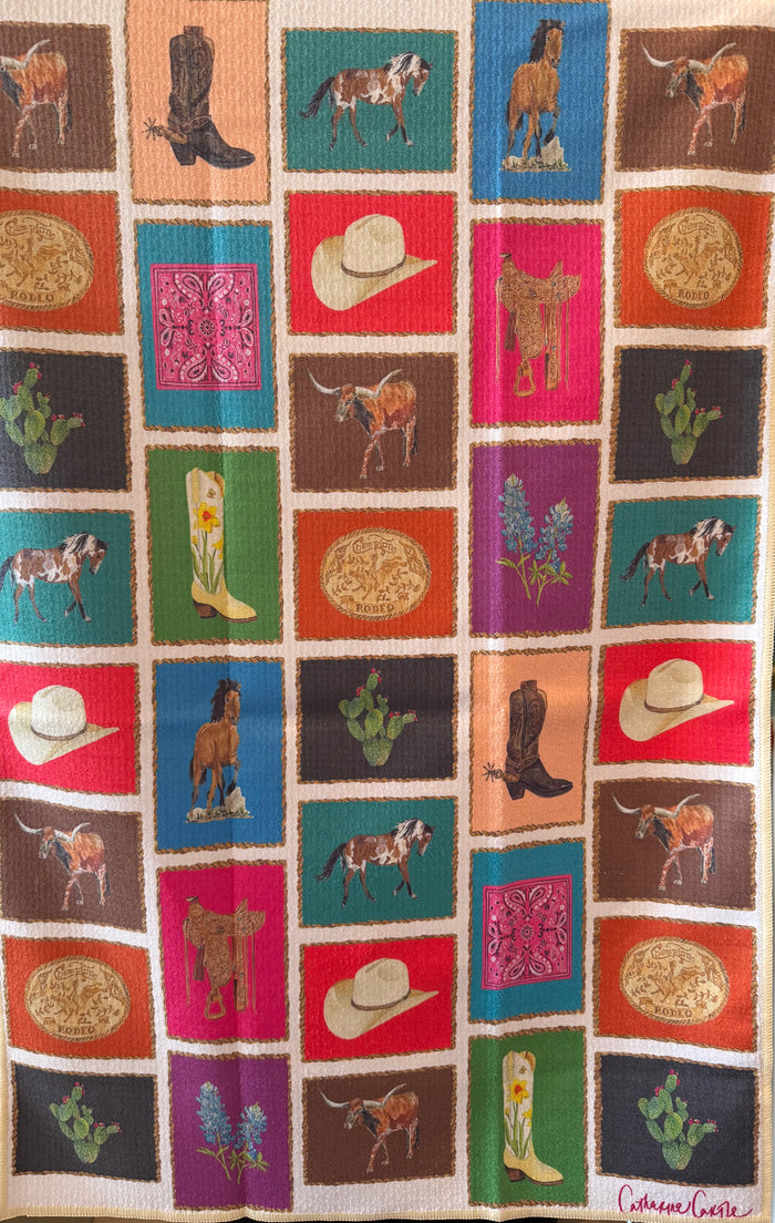 Out West Tea Towel - Double Sided