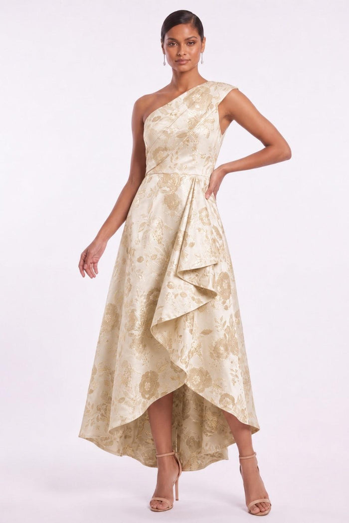 A-Line High-Low Jacquard Mother of the Bride Dress CM0500