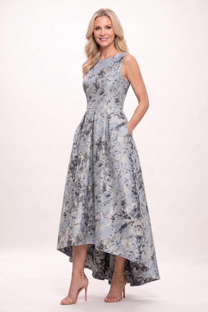 A-Line High-Low Jacquard Mother of the Bride Dress CM0502