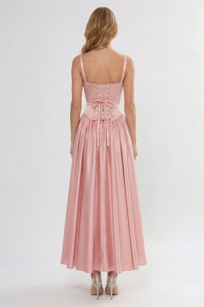 A-Line/Two-Piece Ankle Length Soft Satin Bridesmaid Dress CG0311BM