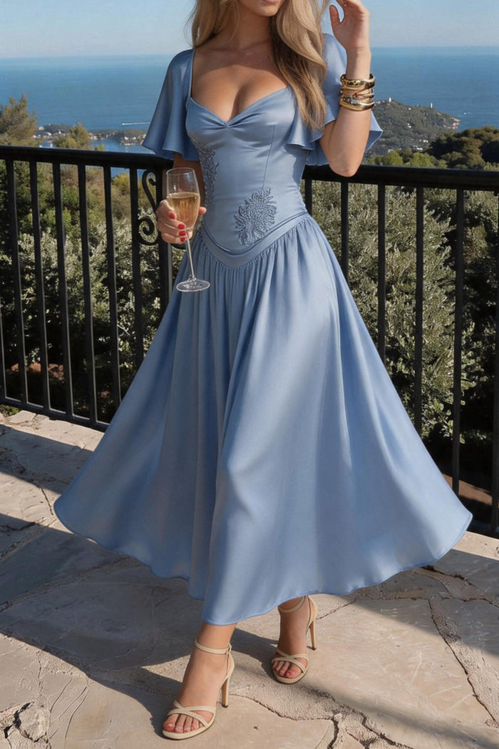 A-Line/Two-Piece Ankle Length Soft Satin Bridesmaid Dress CG0317BM