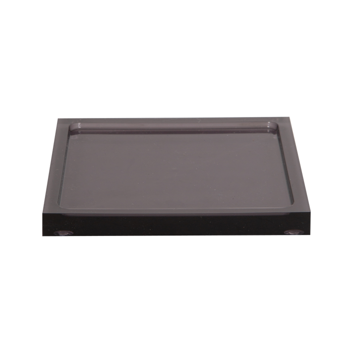 These acrylic coasters in a black finish offer a sleek way to protect your tabletops and keep your drinks in place.