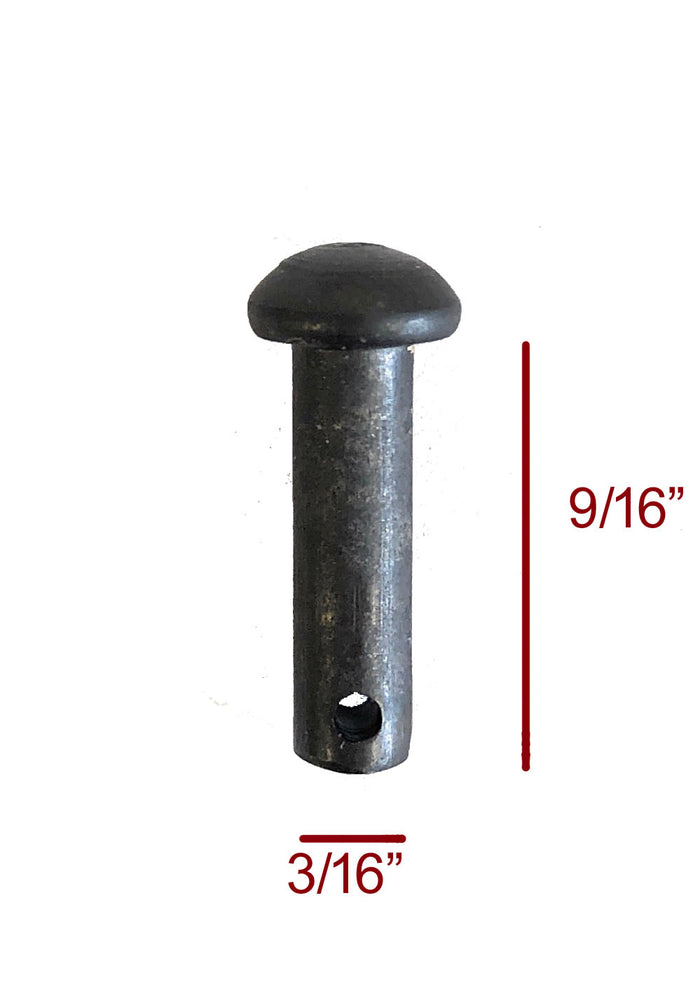 AJ Tack 9/16" black spur pin for 7 Point Rosebud Rowel Package