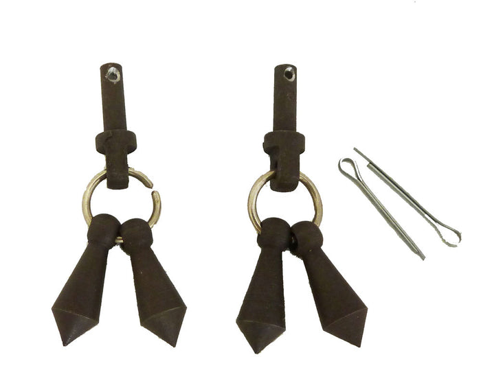 AJ Tack Antique Brown Jingle Bobs with Cotter Pins Set