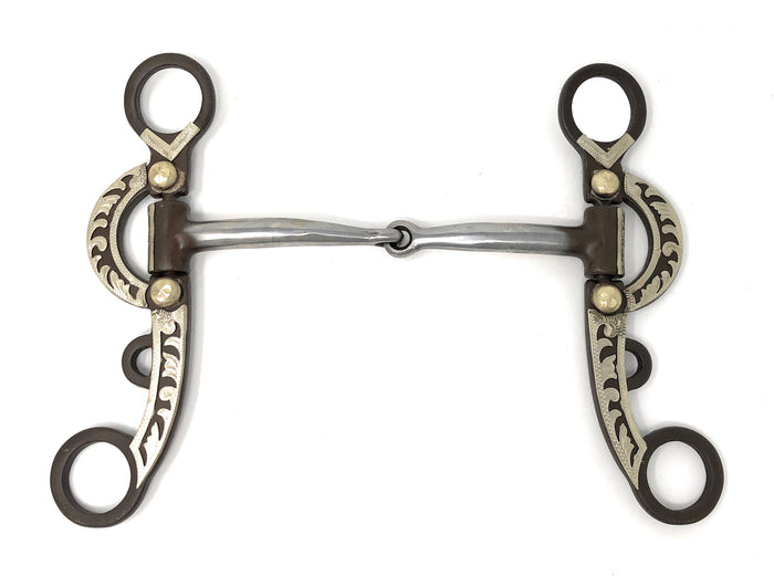 AJ Tack Argentine Engraved Smooth Snaffle Bit