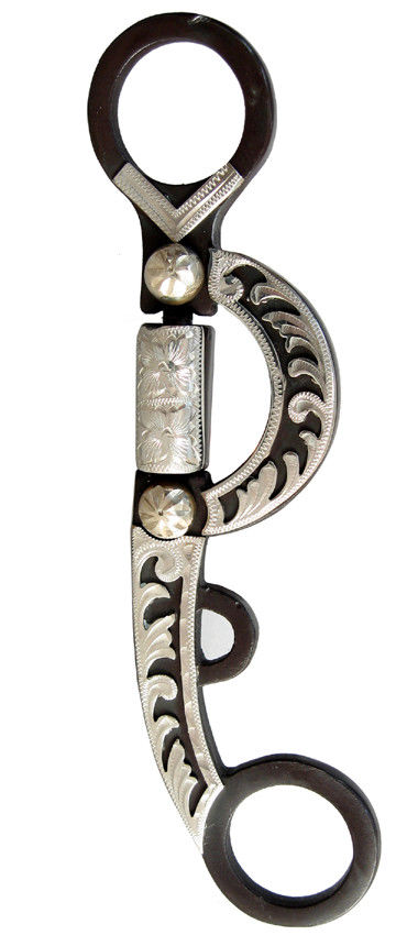 AJ Tack Argentine Engraved Smooth Snaffle Bit