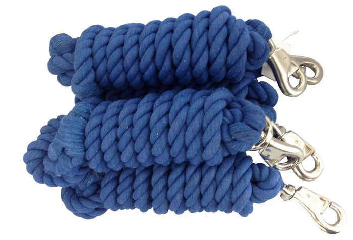 AJ Tack Cotton Lead Rope with Bull Snap, Set of 5