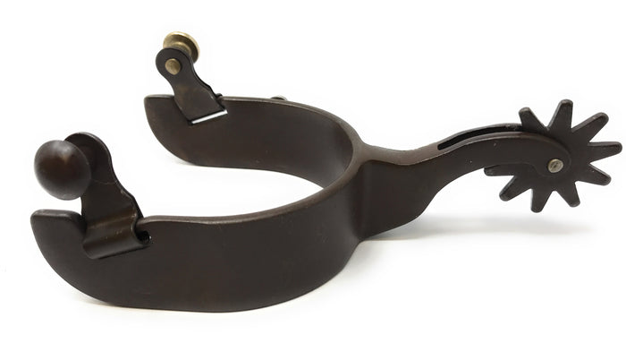 AJ Tack Antique Brown Team Roping Spur Strap Set - Mens