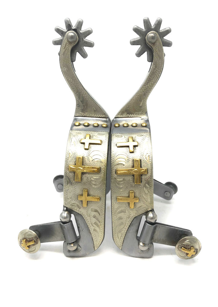 AJ Tack Sweet Iron Triple Cross Spurs - Mens