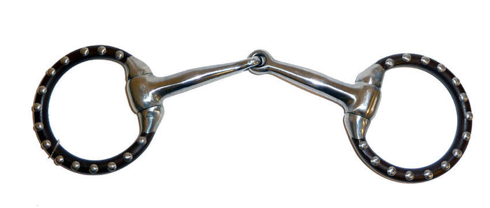 AJ Tack Silver Dot Sweet Iron Snaffle Bit - Mini/Pony