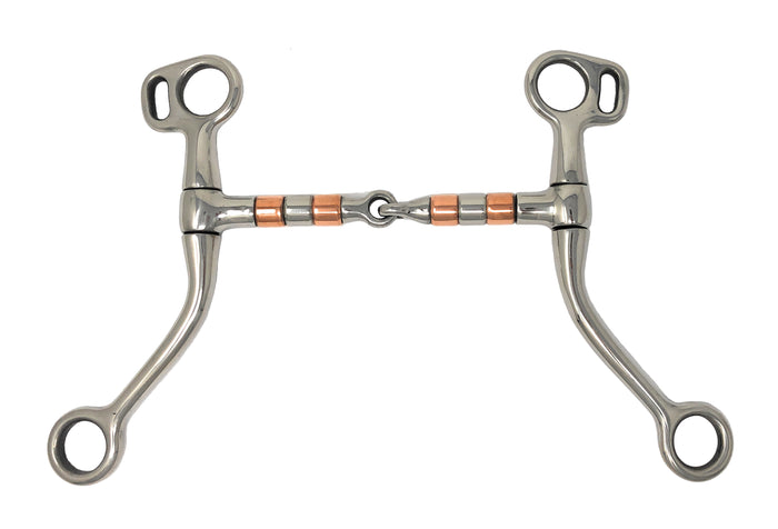 AJ Tack Tom Thumb Snaffle with Roller Mouth Bit
