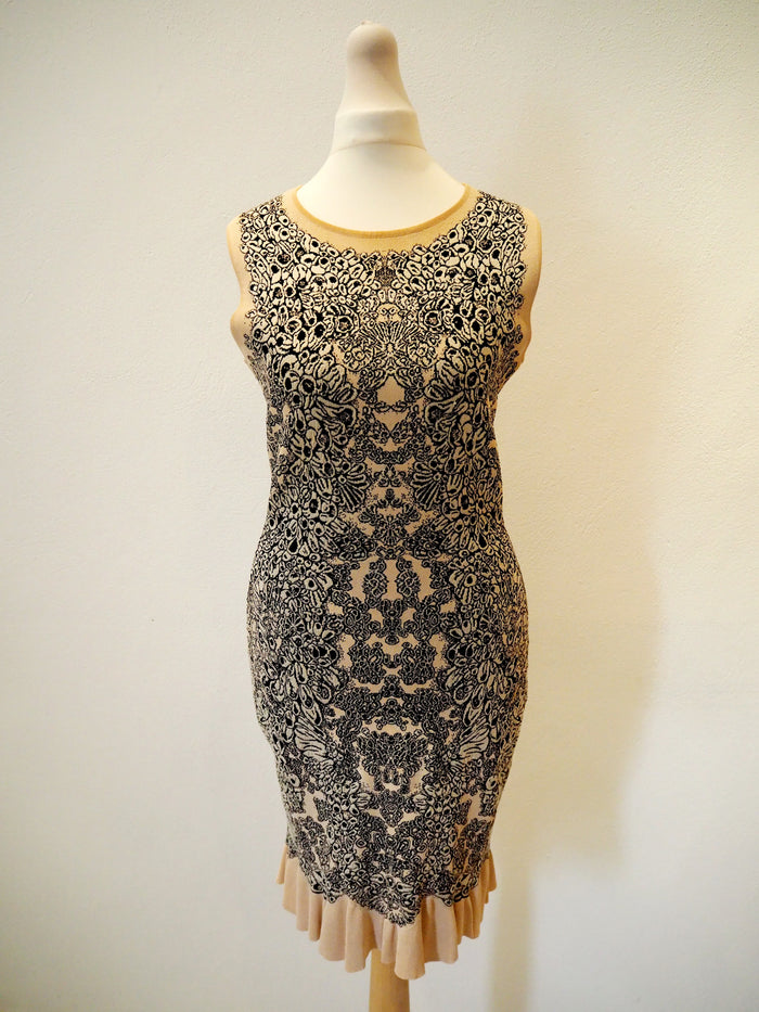 Alexander McQueen Black/Nude Dress Small