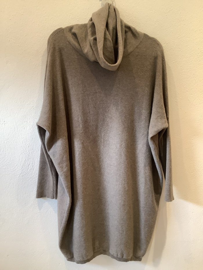 Allude Cashmere Taupe Jumper Dress S