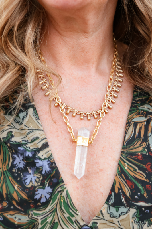 AMULET Crystal Pendant Necklace