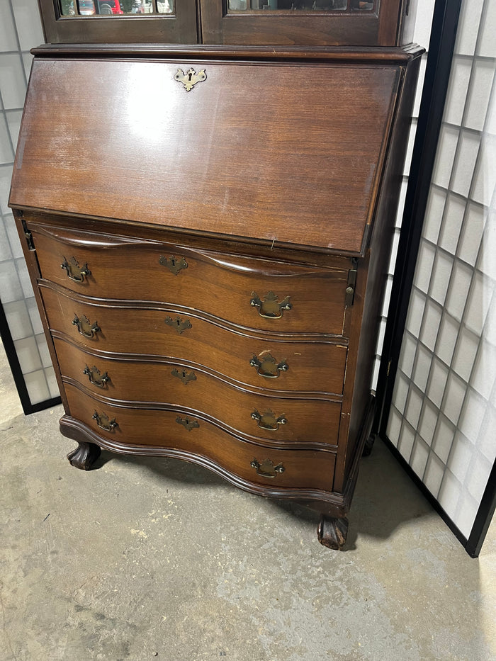 Antique Slant Front Secretary with Hutch***HEAVY ITEM*** READ DETAILS ON PICK UP POLICY***