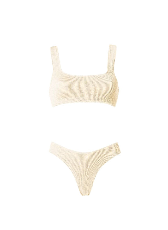 Bikini Stefania Frangista August Athletic Bikini Seersucker Cream Apoella