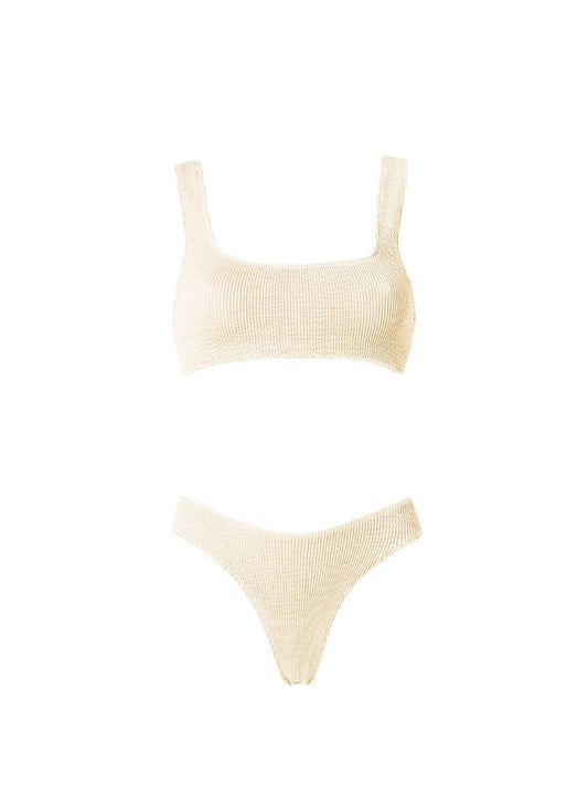 Bikini Stefania Frangista August Athletic Bikini Seersucker Cream Apoella