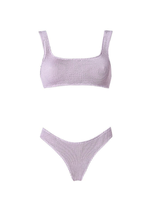 Bikini Stefania Frangista August Athletic Bikini Seersucker Metallic Lilac Apoella