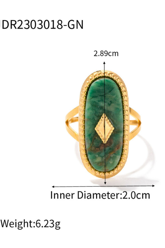 Aurora Stone Ring- Emerald