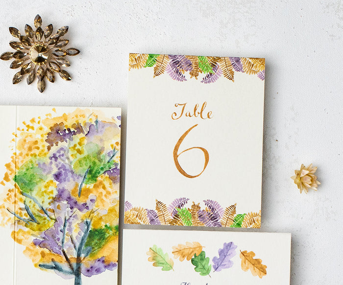 Autumn Ferns Table Numbers
