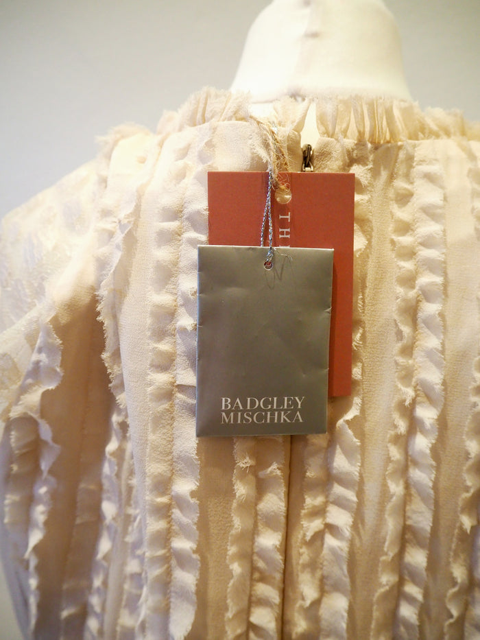 Badgley Mischka Nude Bead Dress NEW Size 10