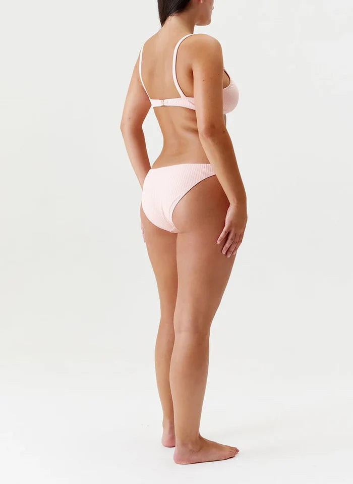 Bikini Melissa Odabash Bari Ring Detail Bikini Bottom Rose Ribbed Apoella