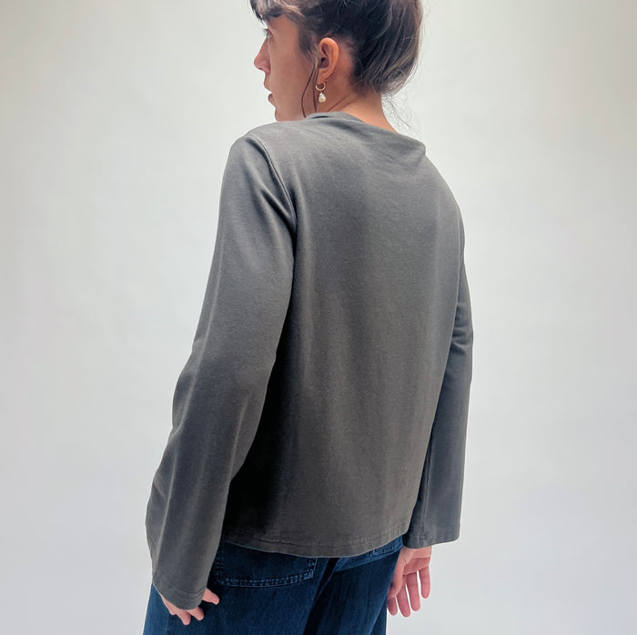 Belen Mockneck Shirt in Kelp