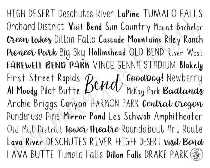 Bend, OR Digital Download