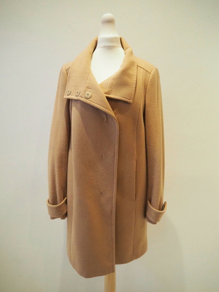 Benetton Camel Coat Size 12