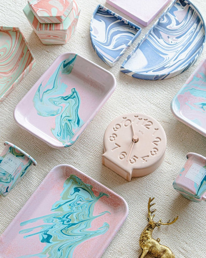 Tabletop Decor Bento Tray Pink Lavender -