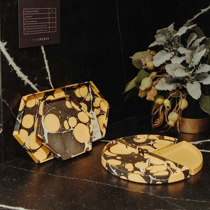 Tabletop Decor Bento Tray Yellow Black -