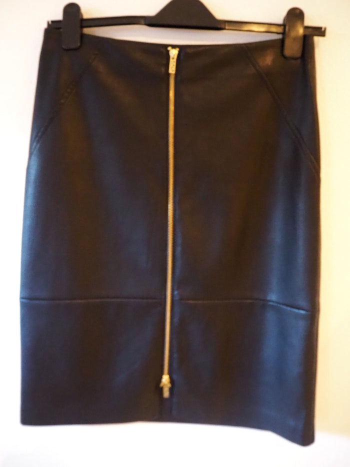 BiBa Black Leather Skirt 12