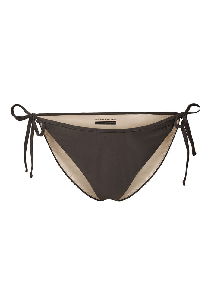 Rethinkit Bikini Bottom Tiestring Bay Swimwear 0022 almost black