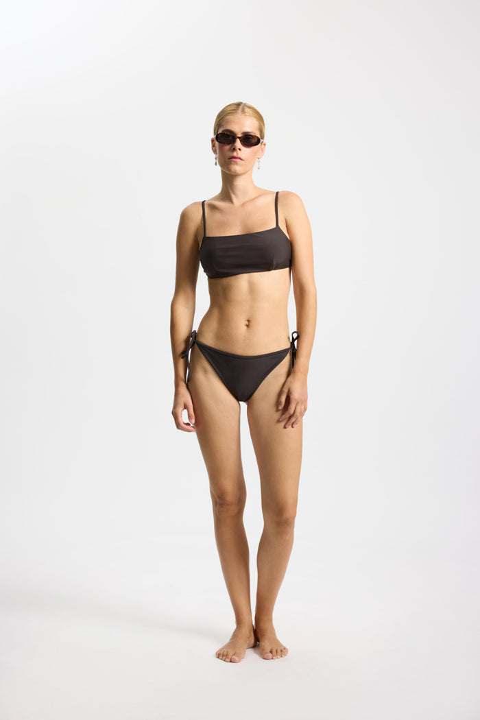 Rethinkit Bikini Bottom Tiestring Bay Swimwear 0022 almost black