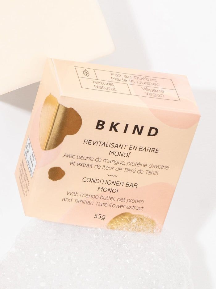 BKIND Revitalisant en Barre - Cheveux secs ou fins, fait localement à Montréal, Québec.