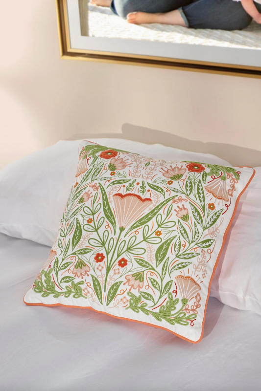 Blossom Folk Art Pillow