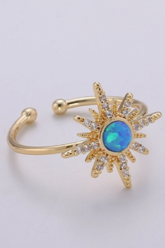 Blue Opal Sun Ring